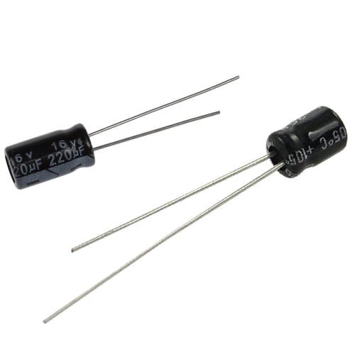 10 x Electrolytic Capacitor 10µF 16V 20% Radial 5mm x 11mm Pack of 10