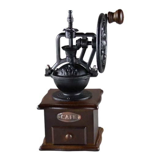 NEW Antique Coffee Grinder Mill Manual Artisanal Hand Crank Vintage Wood Drawer NEW Antique Coffee Grinder Mill Manual Artisanal Hand Crank Vintage Wood Drawer