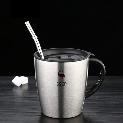 330ML 304 Stainless Steel Beer Coffee Cup Mug Double Layer Insulatio 