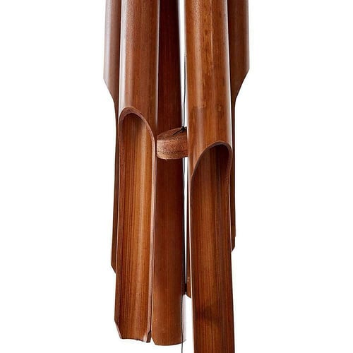 Bamboo Wind Chimes Big Bell Craft Wood Handmade Indoor And Outdoor Wall Hanging 