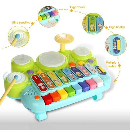 SGILE UNIQUE Educational Piano&Drums Instrument Gift toys for 2 3Year Old Kids 