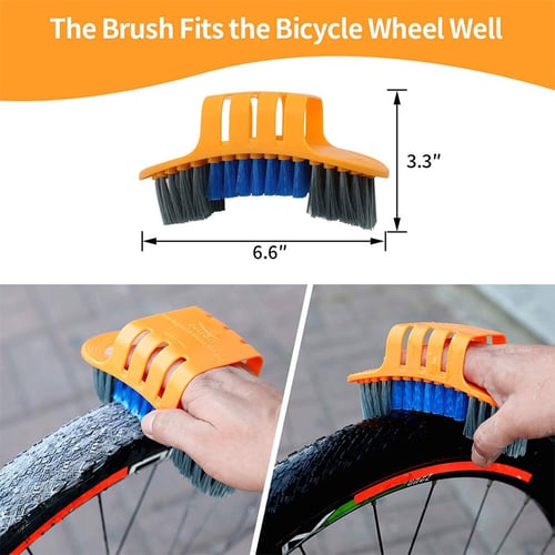 MTB Bike Bicycle Motorcycle Chain Wheel Cleaning Brushes Wash Cleaner Tool