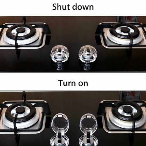 4PCS/Pack Kitchen Stove Knob Covers Oven Knobs Protector Gas Child Safety Locks 