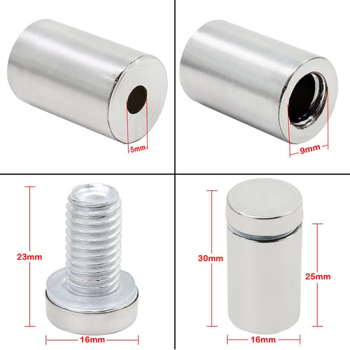 pcs Stainless Steel Advertising Screw Glass Standoff Fixings Bolts Holder Screw Hardware Mounts Screws 16 X 30mm Buy pcs Stainless Steel Advertising Screw Glass Standoff Fixings Bolts Holder Screw Hardware