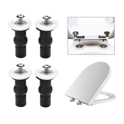 2 Set Toilet Seat Hinges S Wc Hole Fixing Universal Expanding Rubber Top Nuts Blind Fittings - Are Toilet Seat Hinges Universal
