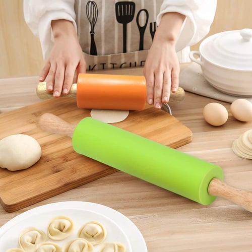 Wooded Rolling Pin Professional Dough Roller Non Stick Pin for Pasta Dough Pizza 