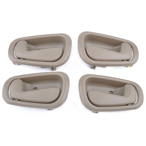 Replace # 69205-02050 69206-02050 4 PCS Front Rear Driver & Passenger Side Interior Door Handles for 1998 1999 2000 2001 2002 Toyota Corolla & Chevy Prizm 