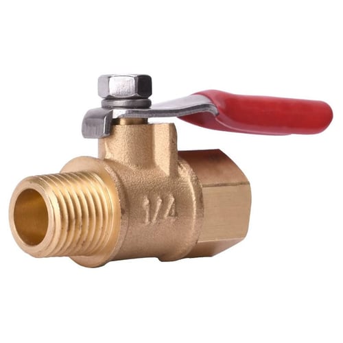 Male To Female Brass Plumbing Ball Valve Thread Pipes Pneumatic Connector Switch 