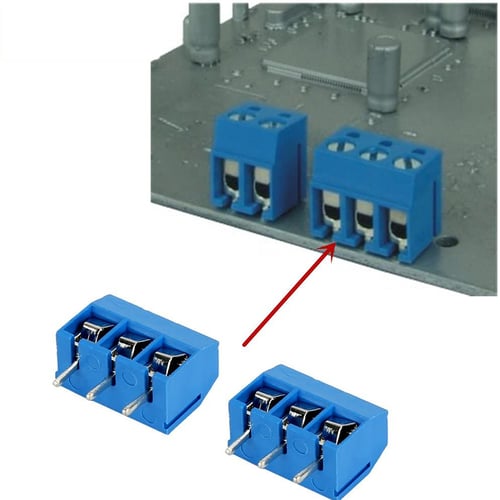 50pcs/set 2pin 2.54mm pitch PCB universal screw terminal bloque Connector de 