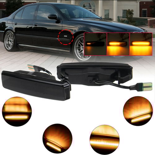 19972003 BMW E39 LED SIDE MARKER BLINKERS SIGNALS LIGHT LAMPS Sedan SMOKE Car & Truck Side