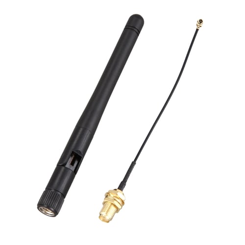 Yebobo 900-1800MHZ Antenna 3Dbi GSM RP-SMA Plug Rubber Waterproof Lorawan Antenna IPX to SMA Small Cable Extension 