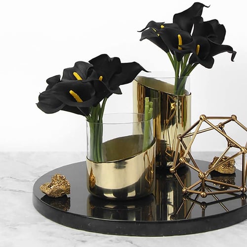 5 Heads Artificial Silk Simulation Fake Flower Calla lily Wedding Decor Flowers 