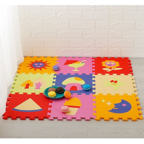 9Pcs  Play Mats Kids Puzzle Children's Exercise Foam Tiles Mat 