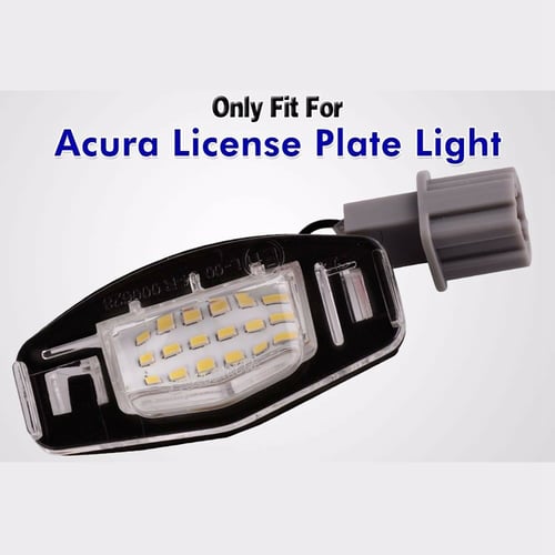 2x 18 LED License Plate Light Direct SMD For Acura TL/TSX/MDX For Honda Civic