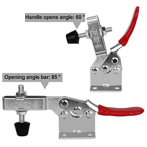 4x GH-201B Toggle Clamp Quick Release Hand Tool Holding Capacity 90Kg/198Lbs NEW 
