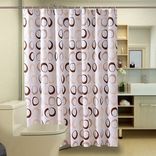 Round Printed Waterproof Shower Curtain, Round Bathtub Shower Curtain