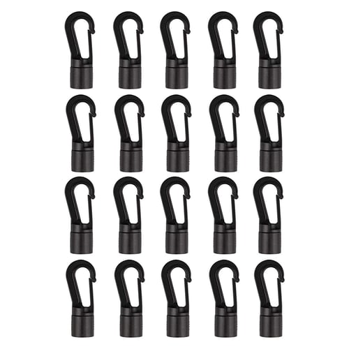 20pcs 6mm Bungee Shock Cord End Hooks Elastic Cord Terminal Ends For Kayaks 
