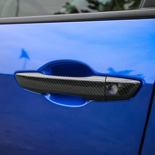 8PCS Carbon Fiber Style ABS Door Handle Trim Protector For Honda Civic 2016-2019