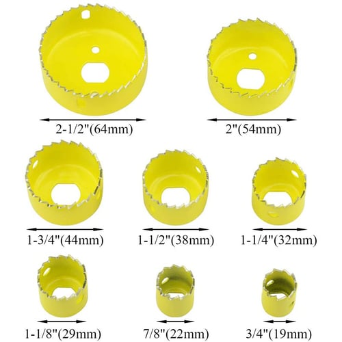 54mm Woodworking Hole Saw Cutting Tool for PVC Board Plaster Plastic Black 
