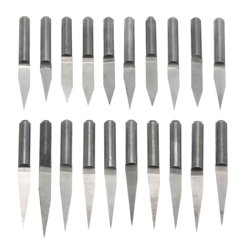 10pcs 30 Degree 0.2mm Titanium Coated Carbide PCB Engraving CNC Bit Router Tool 