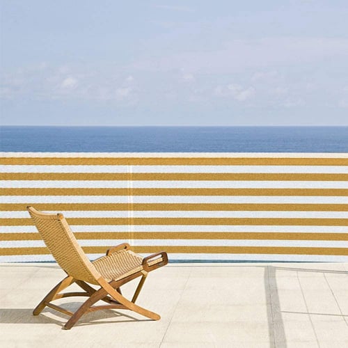 Balcony Privacy Screen Sun Shade Wind Protection Windbreak 500x90cm yellow-white 