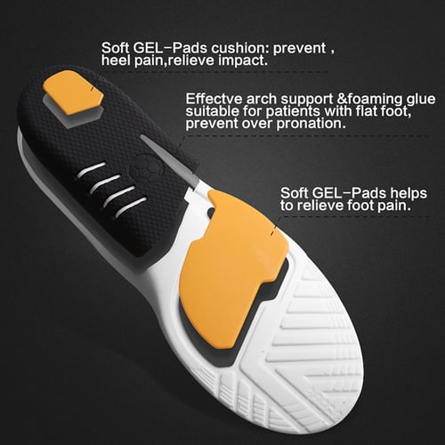 Orthotic Shoe Insoles Inserts Flat Feet High Arch Cushion For Plantar Fasciitis 