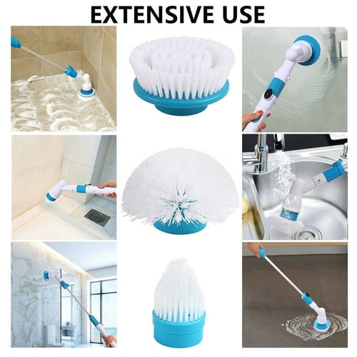 Brush Head Electric Cleaning For Turbo Scrub Cleaner Tile Bathroom Home Kit 3pcs 