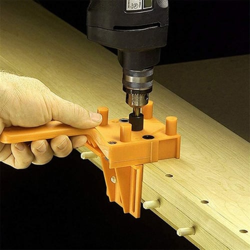 41X,Handheld Woodworking Guide Wood Dowel Drill Hole Saw Doweling Jig Drill Kits 