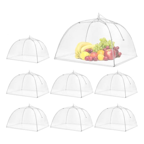 17" 6PCS Pop Up Mesh Screen Food Cover Tents Picnic BBQ Plate Umbrella Protector