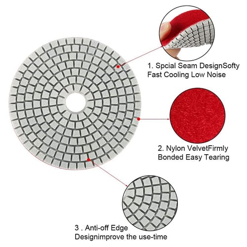 14 X 5" Higher Diamond Long Life Polishing Pad Grit 800 granite masonry concrete 