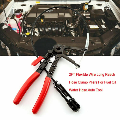 2FT Flexible Wire Long Reach Hose Clamp Pliers For Fuel Oil Water Hose Auto Tool 