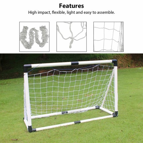PE Soccer Goal Net Official Size Sports Football Training Match Practice Outdoor 