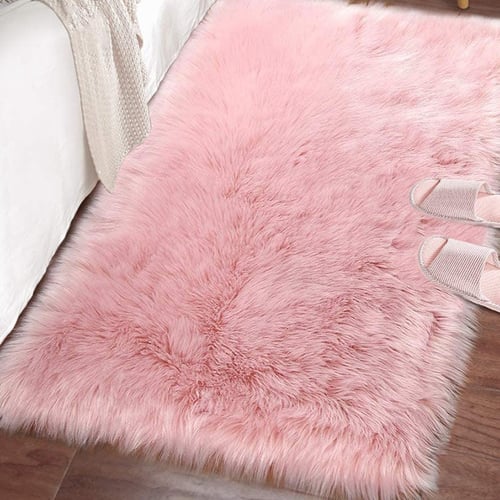 Ultra Soft Fluffy Rugs Rug For Bedroom, Pink Fluffy Rugs For Bedroom