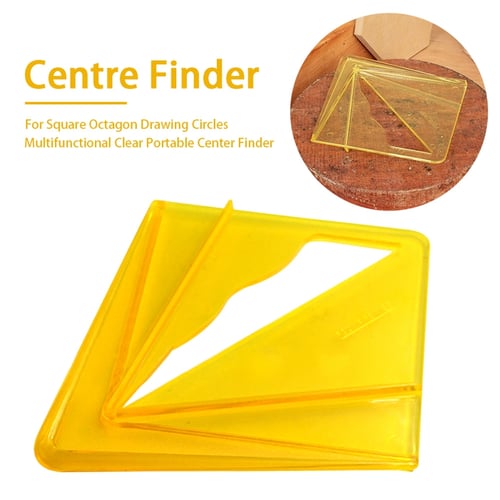 Plastic Square Octagon Drawing Center Finder for Woodworkers Centre Finder Multifunctional Portable Circles Center Finder Carpenters or Around The Home DIY