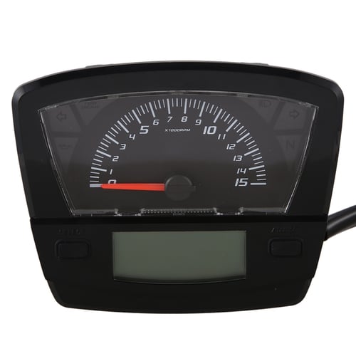 12V Universal Motorcycle Meter LCD Digital Speedometer Tachometer Odometer Gauge