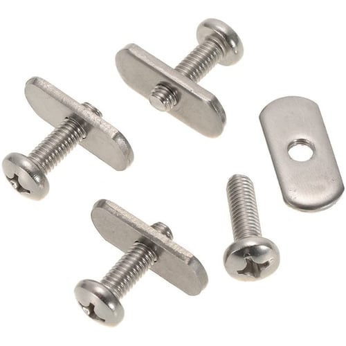 4 Sets Durable Stainless Steel Screws & Nuts Hardware for Kayak Track/ Rail 