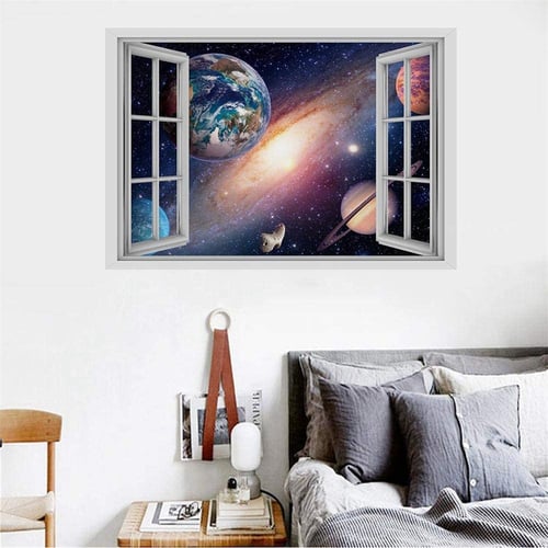 Outer Space Wall Decals Removable Galaxy Sticker The Art Magic 3d Milky Way Dreamscape Home Decor Kids Room - Are Wall Decals Removable