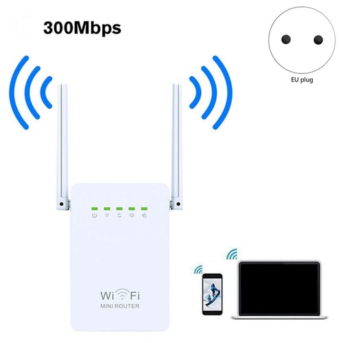Wireless 300Mbps Network Repeater EU Plug Range Extender Router WiFi Amplifier 
