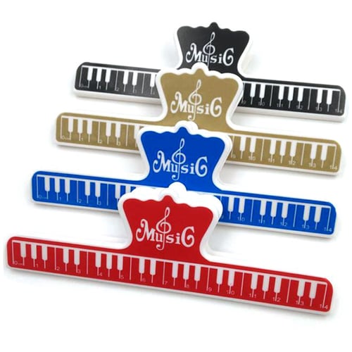 Music Book Clips,4 Pcs Plastic Music Holder Stand Page Paper Clamps Guitar Accessories for Piano Guitar Violin Playing Instruments and Reading Books