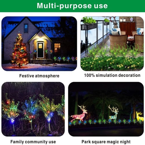 Solar Powered Christmas Tree Yard Garden Stake Color Changing LED Light 