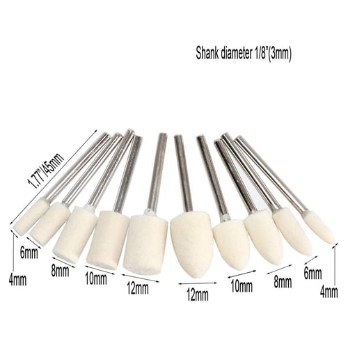 Power Tools Rotary Tools 1/8 Mixed Set Dremel Polishing Wheel Buffing Pad Brushes for Rotary
