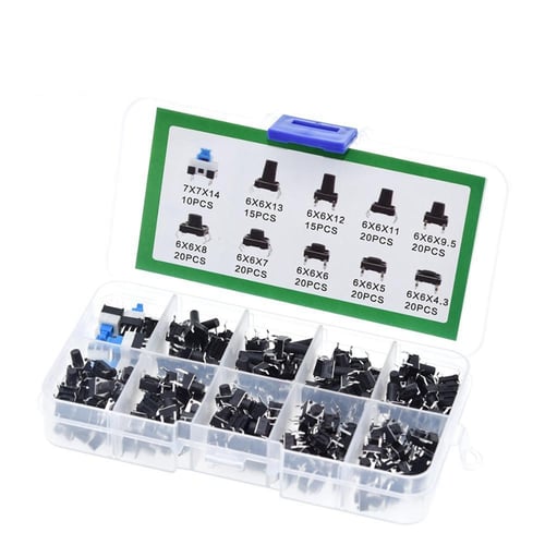 Momentary Tactile Push Button Switch Momentary Tact & Cap Assortment Kit 