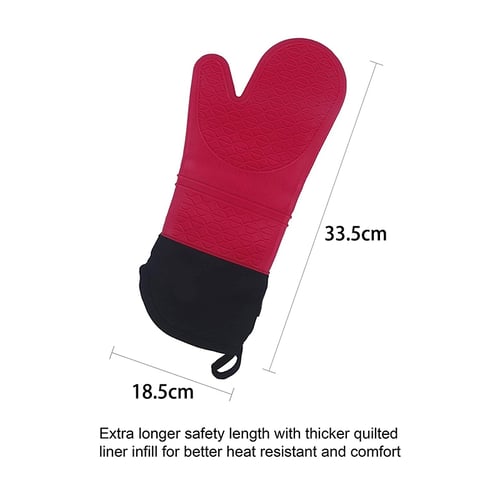 Extra Large Silicone Oven Mitts 2 Pcs Gloves Heat Resistant FREE SHIPPING 
