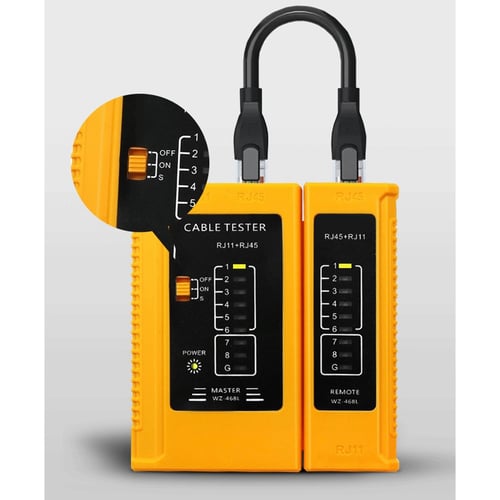 RJ45 RJ11 Network Cable Tester RJ12 Cat5 Cat6 UTP Network Cable Tester for LAN Phone Wire Test Tool