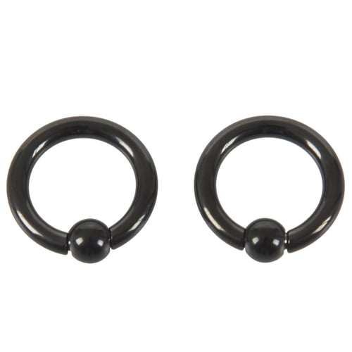 1 Pair 8g 5/8 Inch  Surgical Steel  Captive Bead Ring 