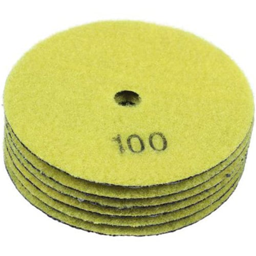 7pcs 100mm Grit 100 Diamond Dry Polishing Pads Granite Marble  Sanding Discs 
