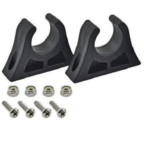 1 Pair Kayak Oar Holder Plastic Paddle Clips Mounting Keeper For Canoes Black 