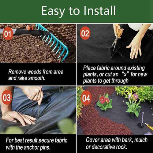 Heavy Duty Lined Weed Control Fabric, How To Secure Landscape Fabric The Ground