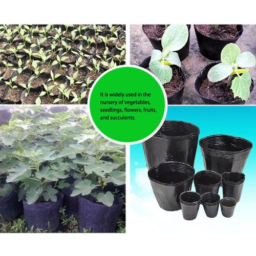 New 10Pcs Plastic Nursery Pot Seedlings Flower Plant Container Garden Seed Lot 