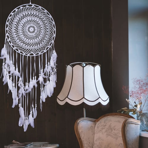 Home Wall Decor DIY Large Handmade Dream Catcher Feathers Hanging Dreamcatcher 